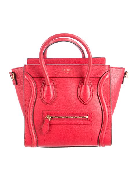 celine nano luggage fox red|Celine nano luggage lizard.